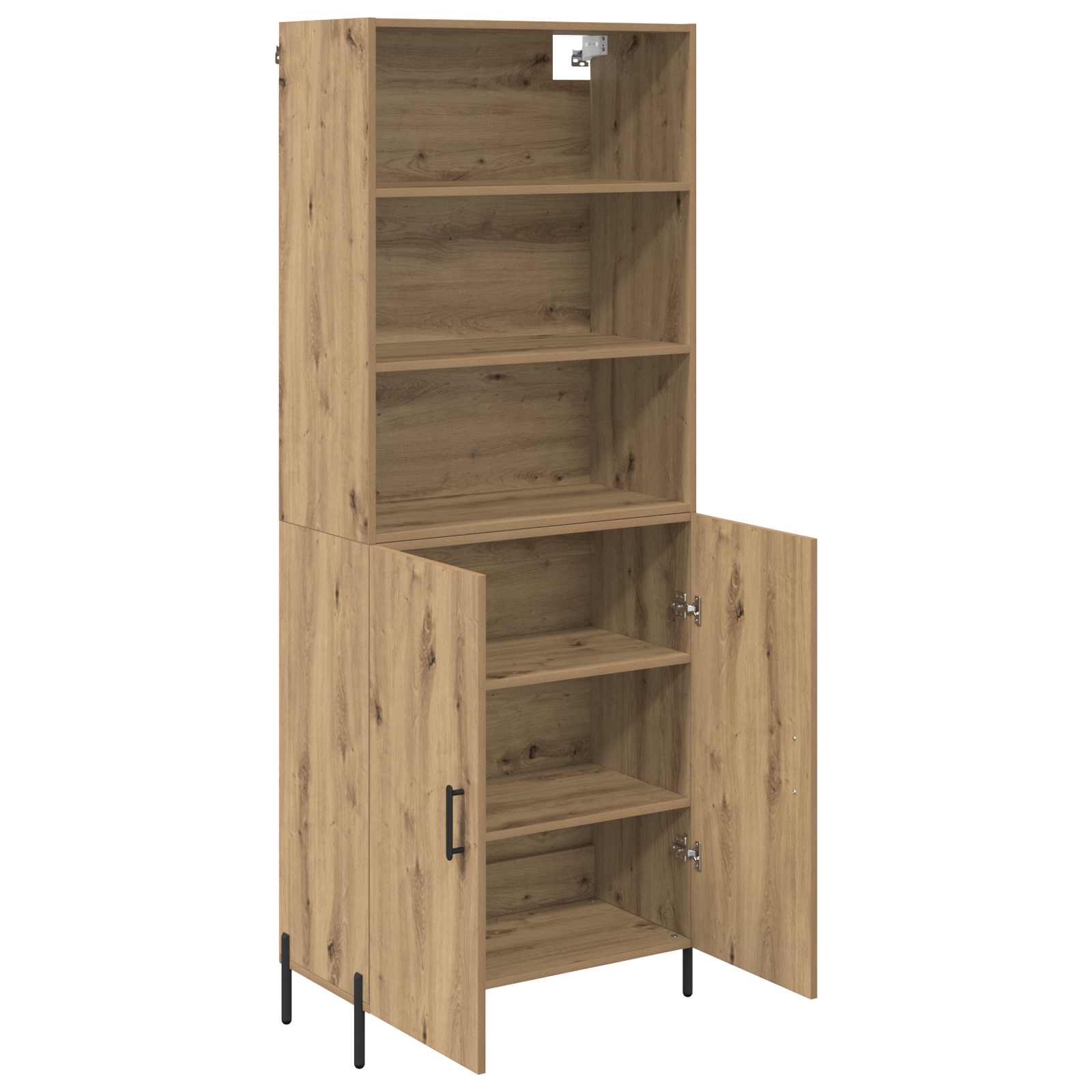 Hoge kast Artisan Eiken 69,5 x 32,5 x 180 cm Bewerkt hout is nu te koop bij PeponiXL, paradijselijk wonen!
