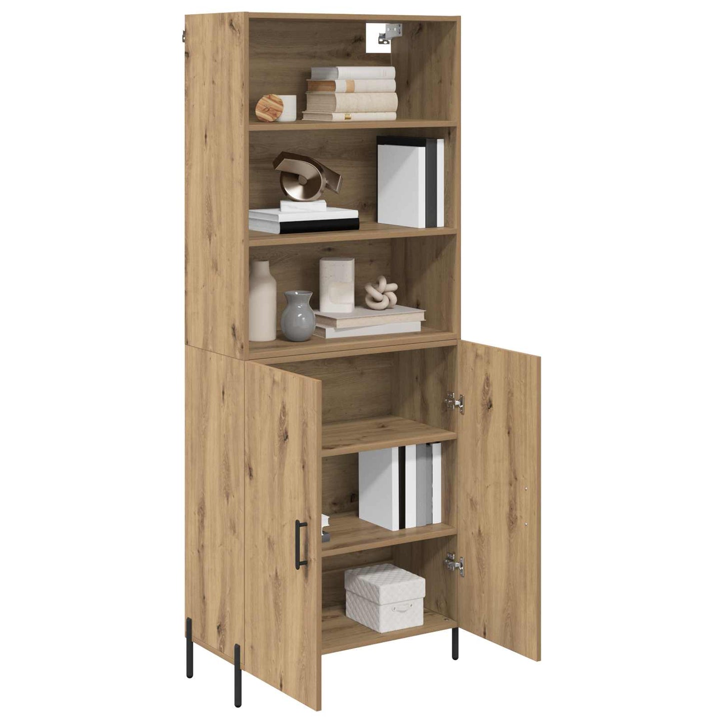 Hoge kast Artisan Eiken 69,5 x 32,5 x 180 cm Bewerkt hout is nu te koop bij PeponiXL, paradijselijk wonen!