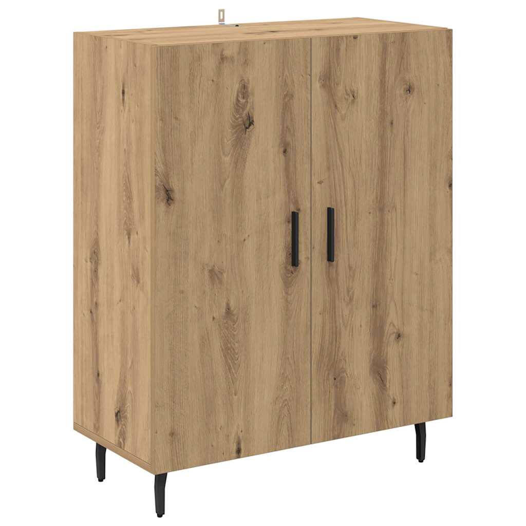 Hoge kast 2 pcs Artisan Eiken Geengineerd Hout en Glas is nu te koop bij PeponiXL, paradijselijk wonen!