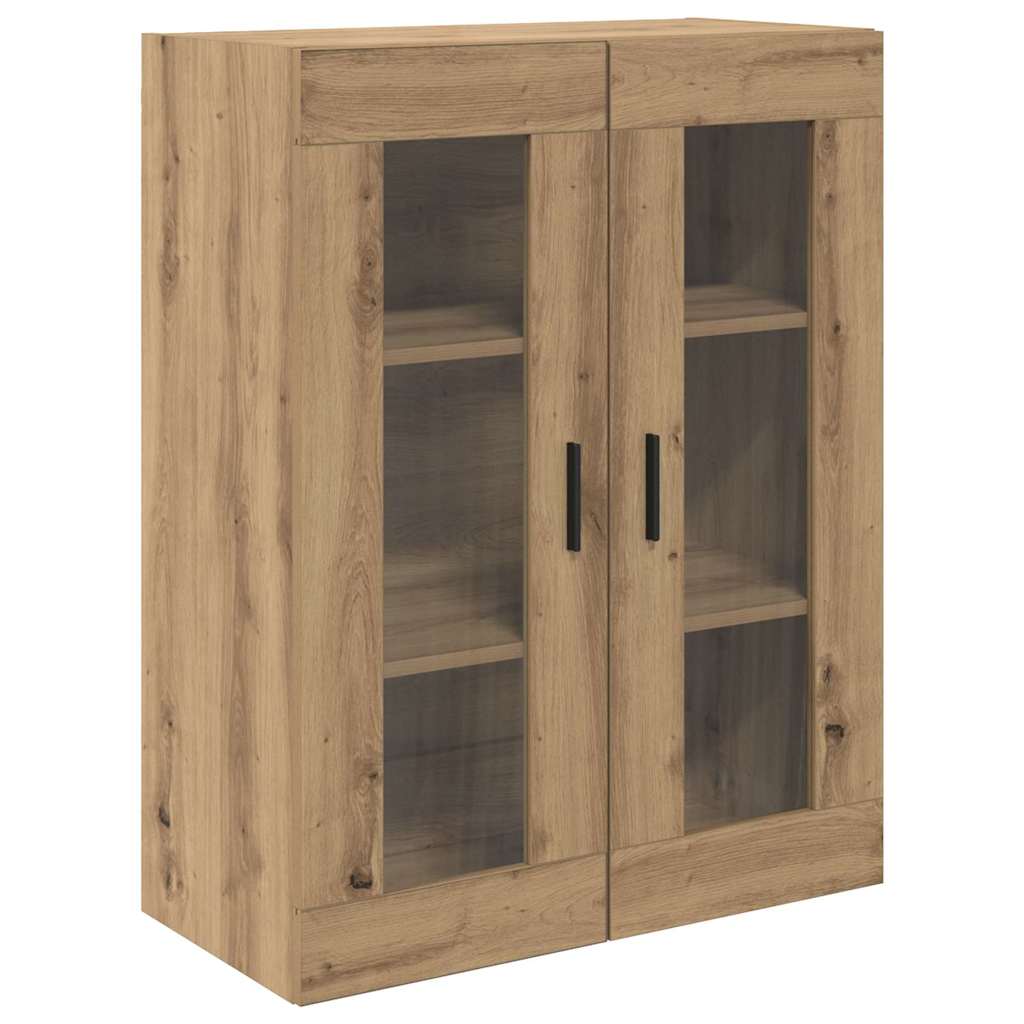 Hoge kast 2 pcs Artisan Eiken Geengineerd Hout en Glas is nu te koop bij PeponiXL, paradijselijk wonen!