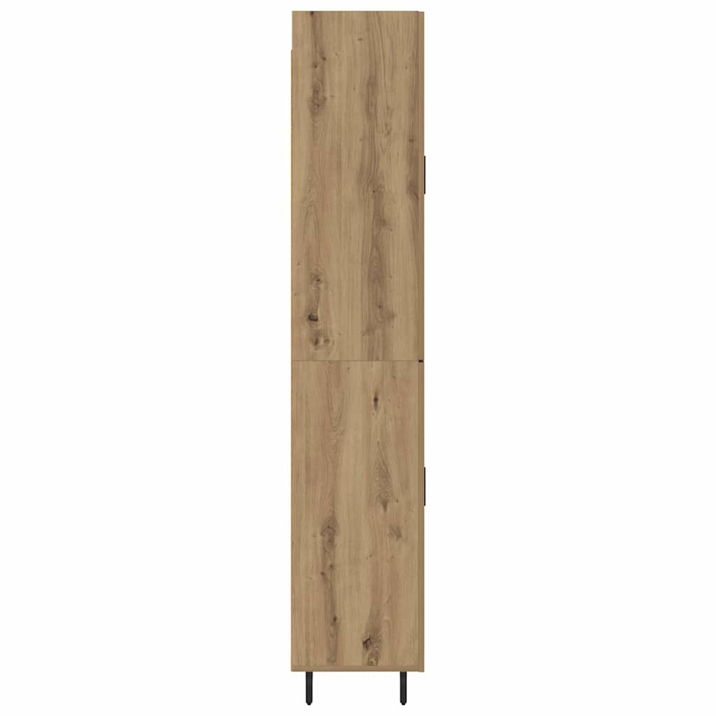 Hoge kast 2 pcs Artisan Eiken Geengineerd Hout en Glas is nu te koop bij PeponiXL, paradijselijk wonen!