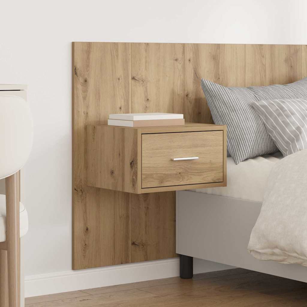Hoofdbord Met Kast met lade 3 pcs Artisan Eiken Bewerkt hout is nu te koop bij PeponiXL, paradijselijk wonen!