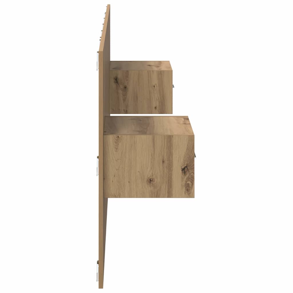 Hoofdbord Met Kast met lade 3 pcs Artisan Eiken Bewerkt hout is nu te koop bij PeponiXL, paradijselijk wonen!