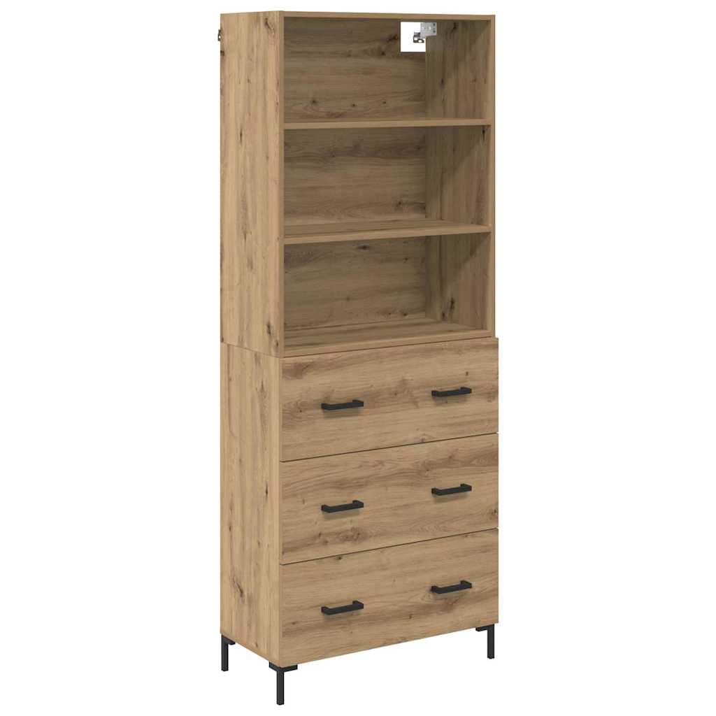 Hoge kast Artisan Eiken 69,5 x 34 x 180 cm Bewerkt hout is nu te koop bij PeponiXL, paradijselijk wonen!