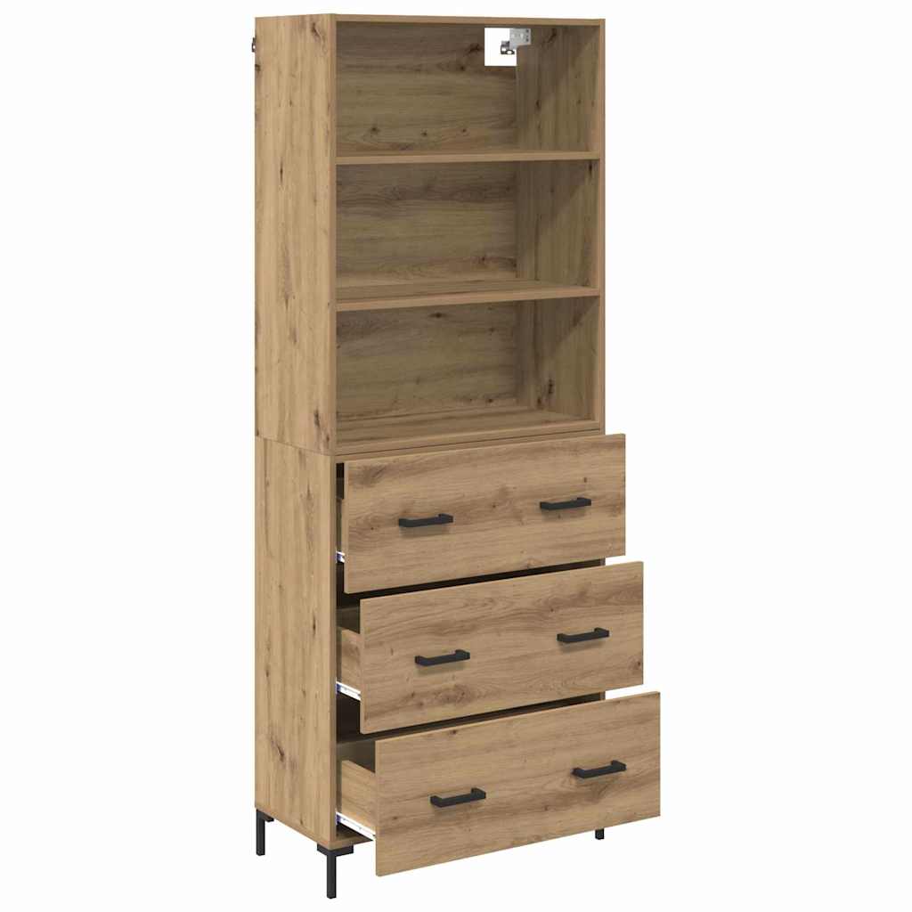 Hoge kast Artisan Eiken 69,5 x 34 x 180 cm Bewerkt hout is nu te koop bij PeponiXL, paradijselijk wonen!