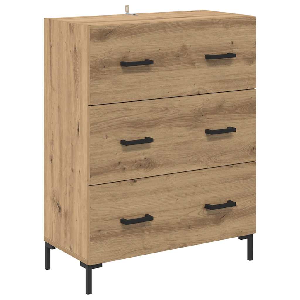 Hoge kast Artisan Eiken 69,5 x 34 x 180 cm Bewerkt hout is nu te koop bij PeponiXL, paradijselijk wonen!