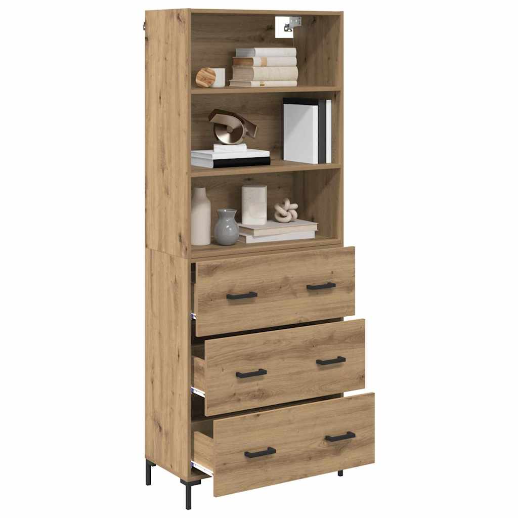 Hoge kast Artisan Eiken 69,5 x 34 x 180 cm Bewerkt hout is nu te koop bij PeponiXL, paradijselijk wonen!