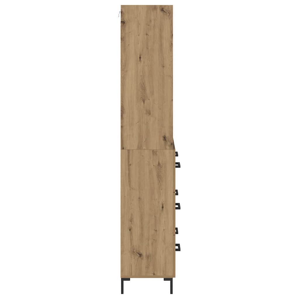 Hoge kast Artisan Eiken 69,5 x 34 x 180 cm Bewerkt hout is nu te koop bij PeponiXL, paradijselijk wonen!