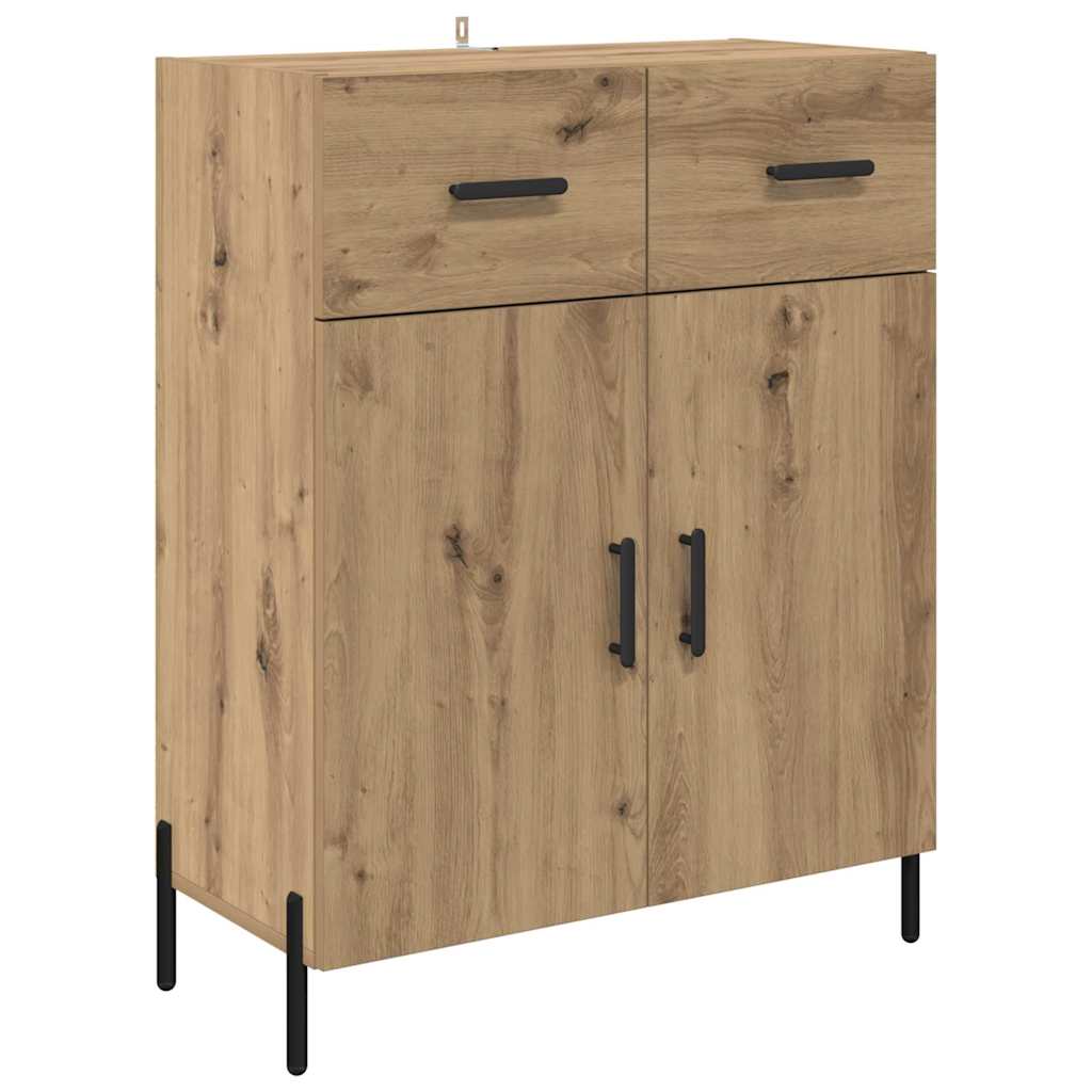 Highboard Artisan Eiken 69,5 x 34 x 180 cm Bewerkt hout is nu te koop bij PeponiXL, paradijselijk wonen!