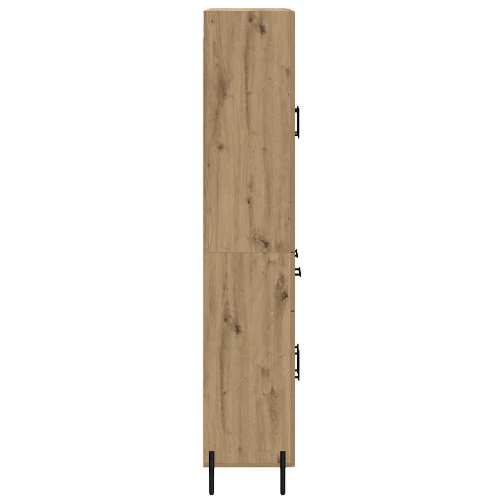 Highboard Artisan Eiken 69,5 x 34 x 180 cm Bewerkt hout is nu te koop bij PeponiXL, paradijselijk wonen!