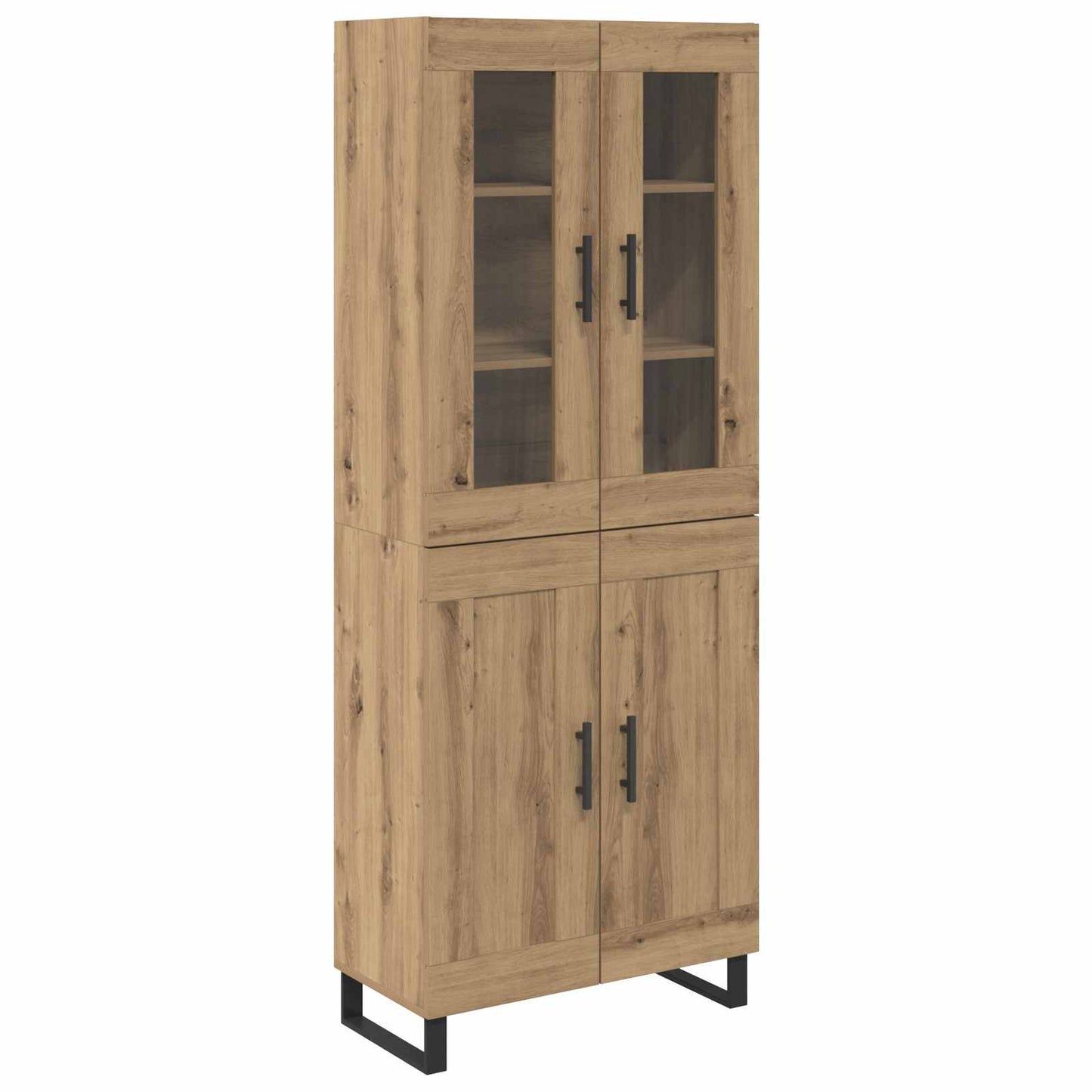 Hoge kast 2 pcs Artisan Eiken Bewerkt hout is nu te koop bij PeponiXL, paradijselijk wonen!