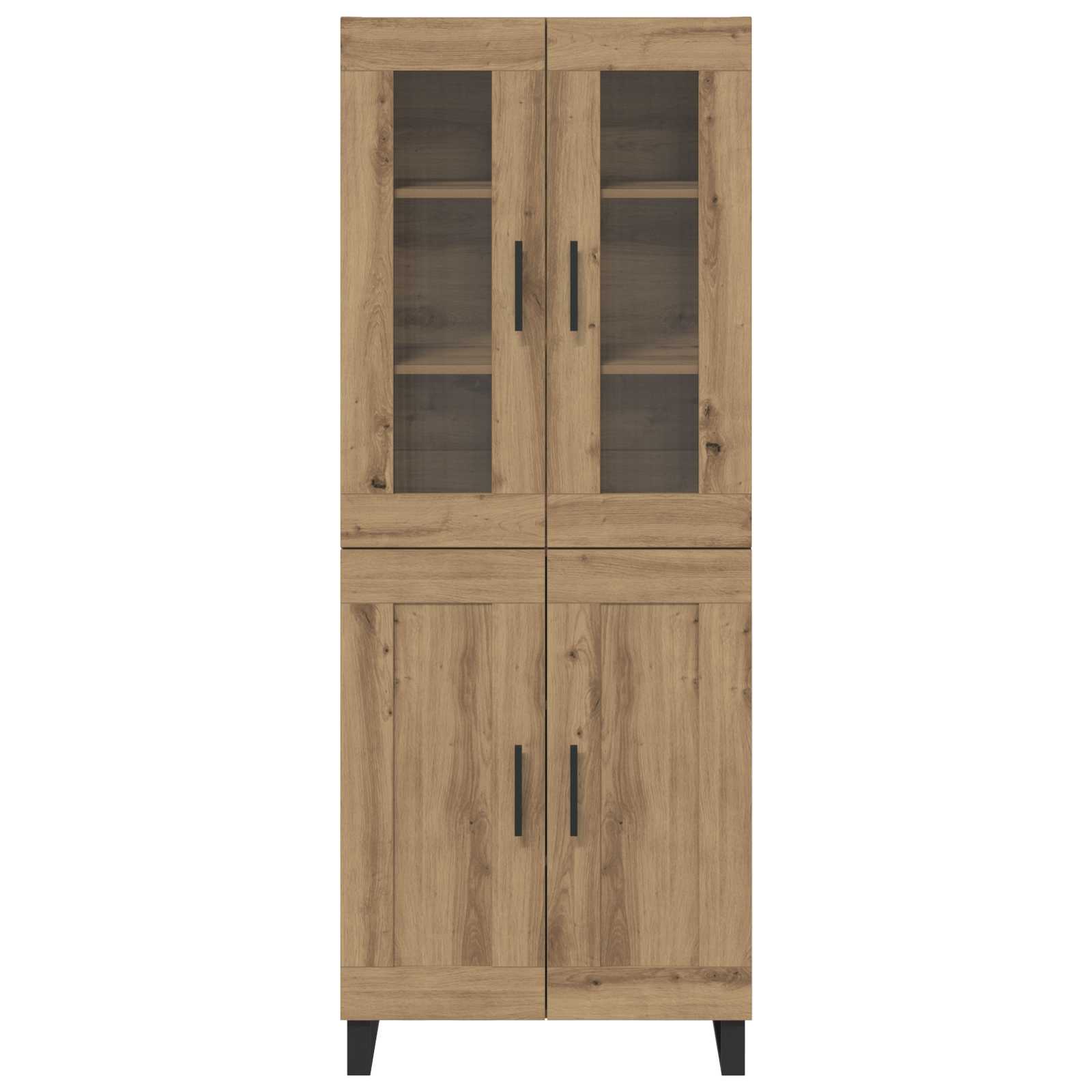 Hoge kast 2 pcs Artisan Eiken Bewerkt hout is nu te koop bij PeponiXL, paradijselijk wonen!