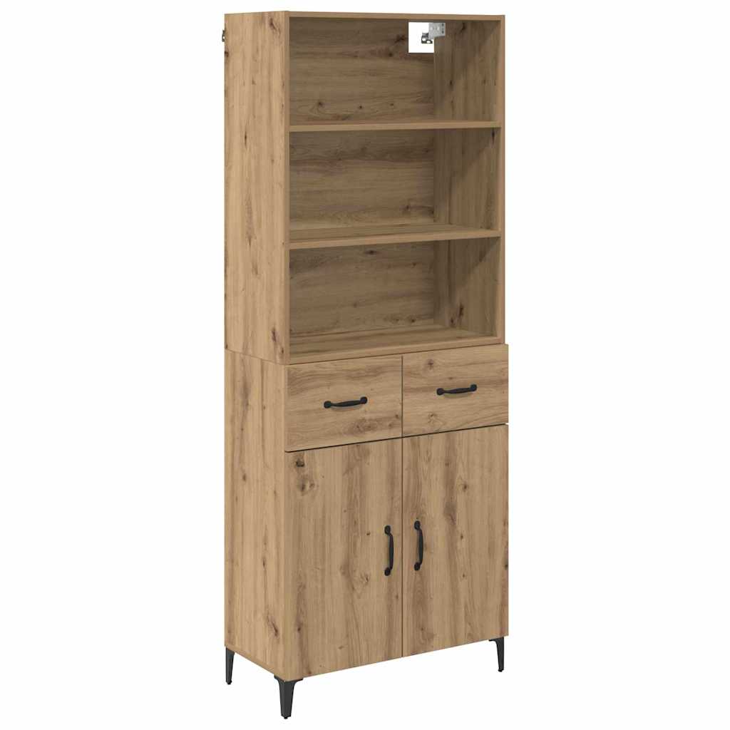 Hoge kast Artisan Eiken 69,5 x 34 x 180 cm Bewerkt hout is nu te koop bij PeponiXL, paradijselijk wonen!