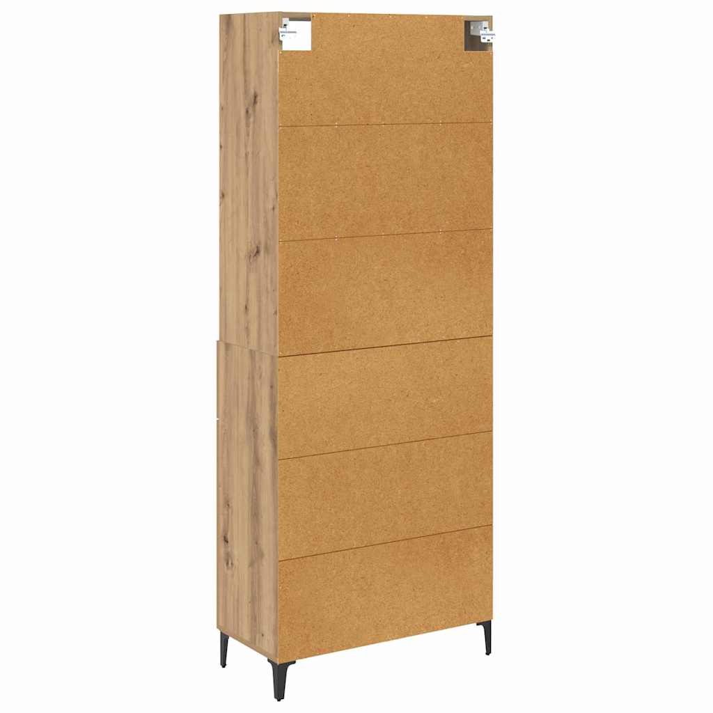 Hoge kast Artisan Eiken 69,5 x 34 x 180 cm Bewerkt hout is nu te koop bij PeponiXL, paradijselijk wonen!