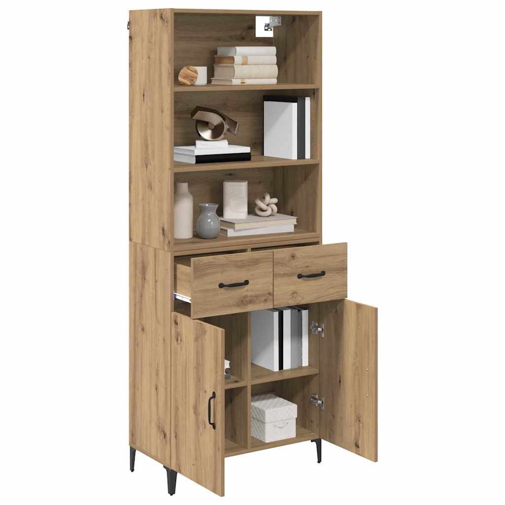 Hoge kast Artisan Eiken 69,5 x 34 x 180 cm Bewerkt hout is nu te koop bij PeponiXL, paradijselijk wonen!