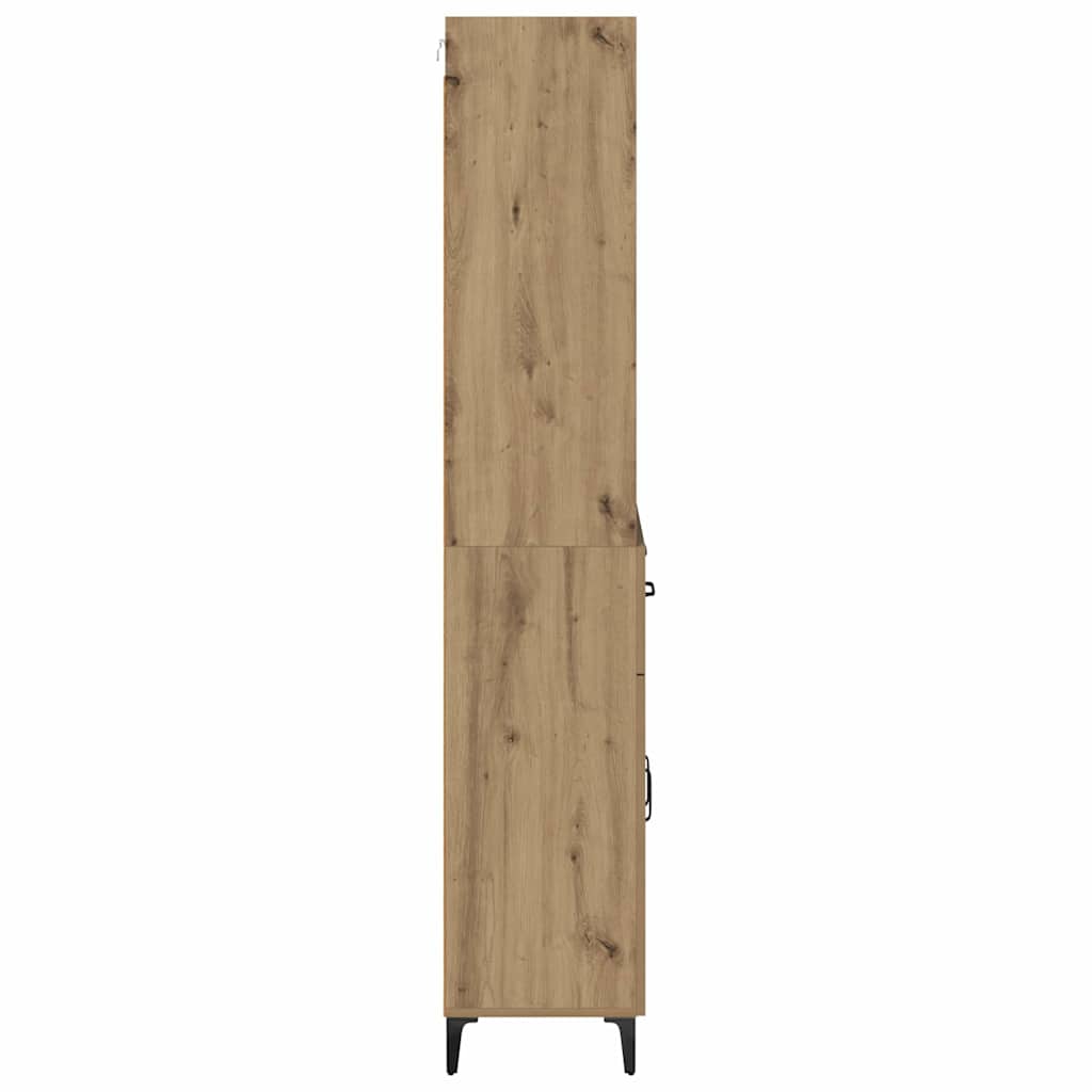 Hoge kast Artisan Eiken 69,5 x 34 x 180 cm Bewerkt hout is nu te koop bij PeponiXL, paradijselijk wonen!