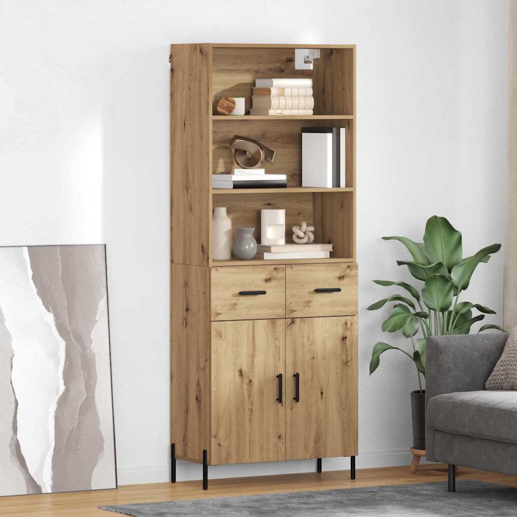 Hoge kast Artisan Eiken 69,5 x 32,5 x 180 cm Bewerkt hout is nu te koop bij PeponiXL, paradijselijk wonen!