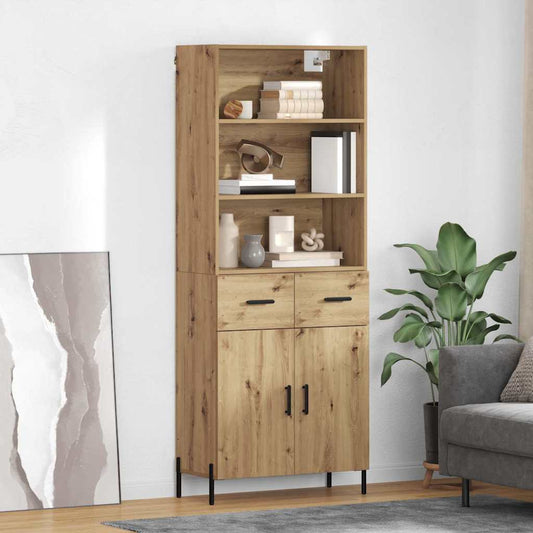 Hoge kast Artisan Eiken 69,5 x 32,5 x 180 cm Bewerkt hout is nu te koop bij PeponiXL, paradijselijk wonen!