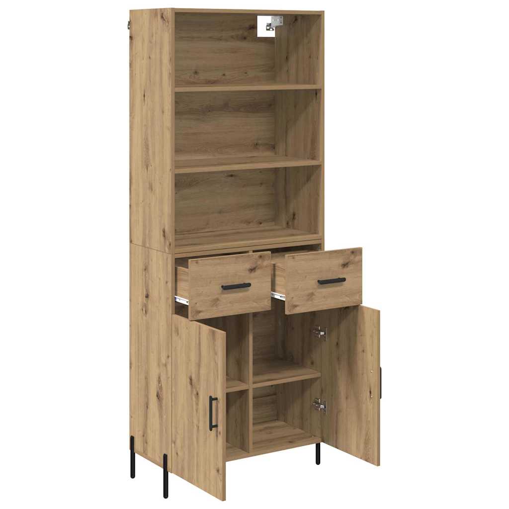 Hoge kast Artisan Eiken 69,5 x 32,5 x 180 cm Bewerkt hout is nu te koop bij PeponiXL, paradijselijk wonen!