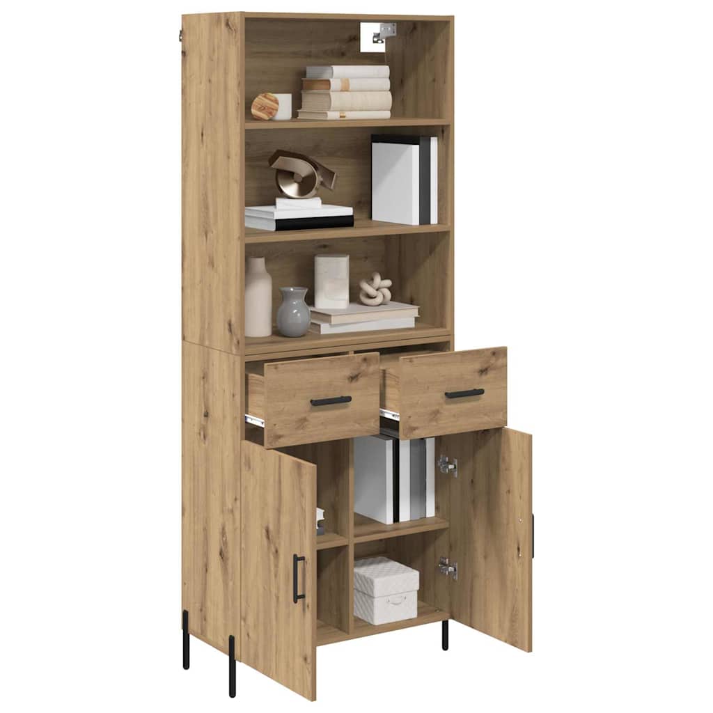 Hoge kast Artisan Eiken 69,5 x 32,5 x 180 cm Bewerkt hout is nu te koop bij PeponiXL, paradijselijk wonen!