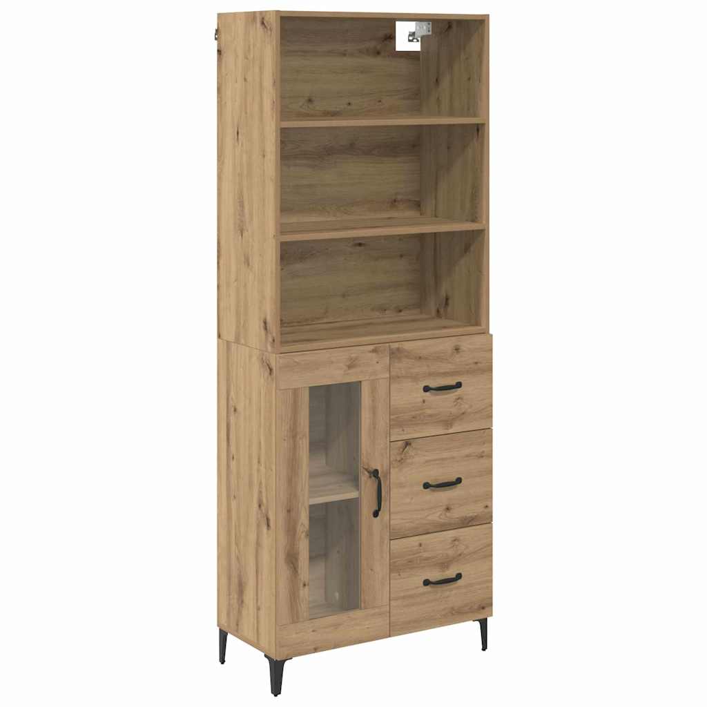 Hoge kast Artisan Eiken 69,5 x 34 x 180 cm Bewerkt hout is nu te koop bij PeponiXL, paradijselijk wonen!