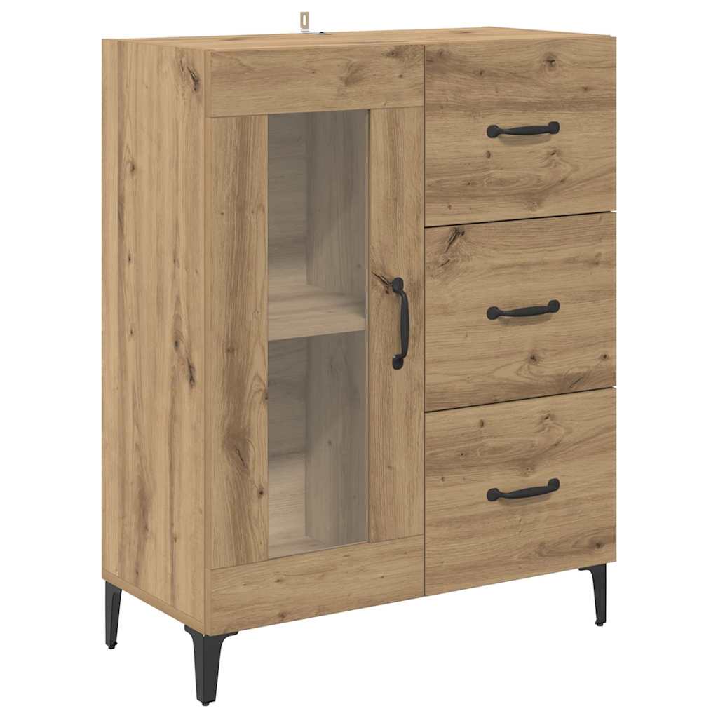 Hoge kast Artisan Eiken 69,5 x 34 x 180 cm Bewerkt hout is nu te koop bij PeponiXL, paradijselijk wonen!