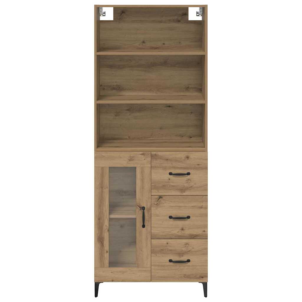 Hoge kast Artisan Eiken 69,5 x 34 x 180 cm Bewerkt hout is nu te koop bij PeponiXL, paradijselijk wonen!