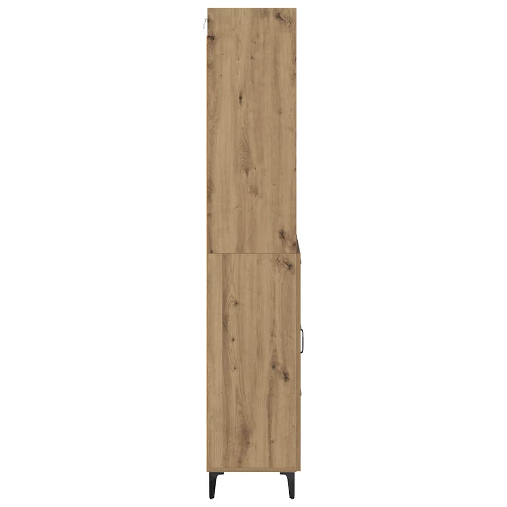 Hoge kast Artisan Eiken 69,5 x 34 x 180 cm Bewerkt hout is nu te koop bij PeponiXL, paradijselijk wonen!