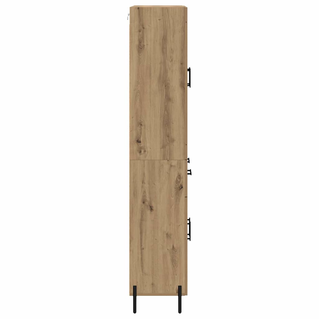 Highboard Artisan Eiken 69,5 x 34 x 180 cm Bewerkt hout is nu te koop bij PeponiXL, paradijselijk wonen!