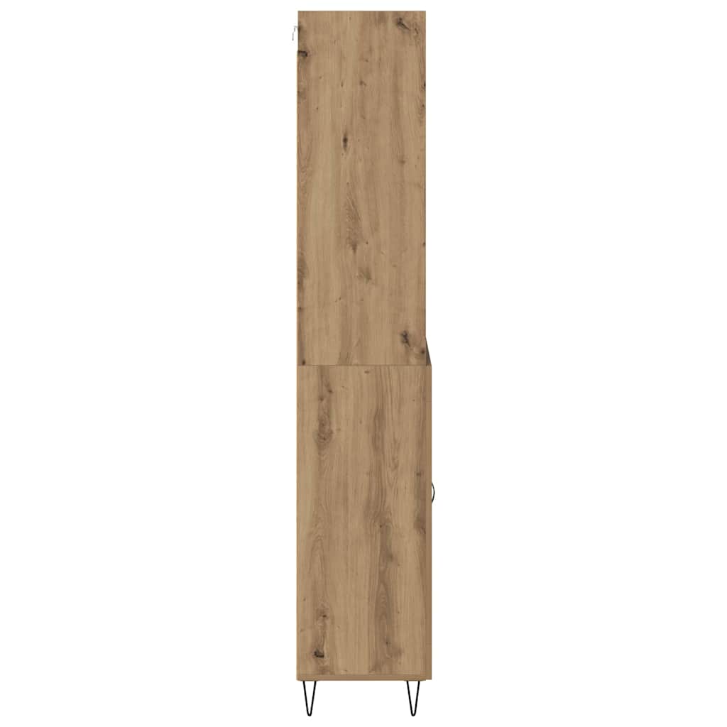 Hoge kast met lade 2 pcs Artisan Eiken Bewerkt hout is nu te koop bij PeponiXL, paradijselijk wonen!
