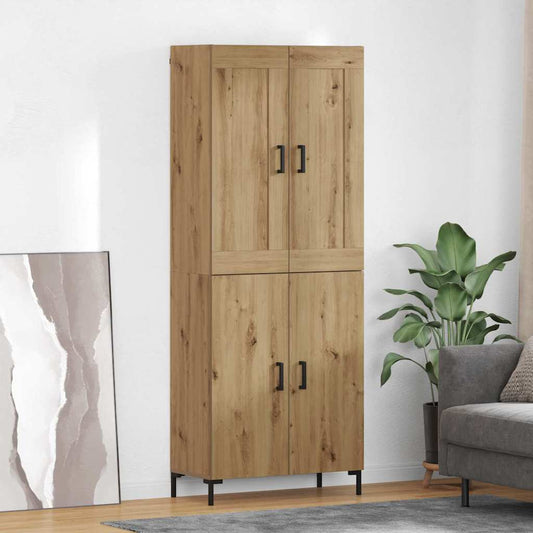 Hoge kast 2 pcs Artisan Eiken 69,5 x 34 x 180 cm Bewerkt hout is nu te koop bij PeponiXL, paradijselijk wonen!