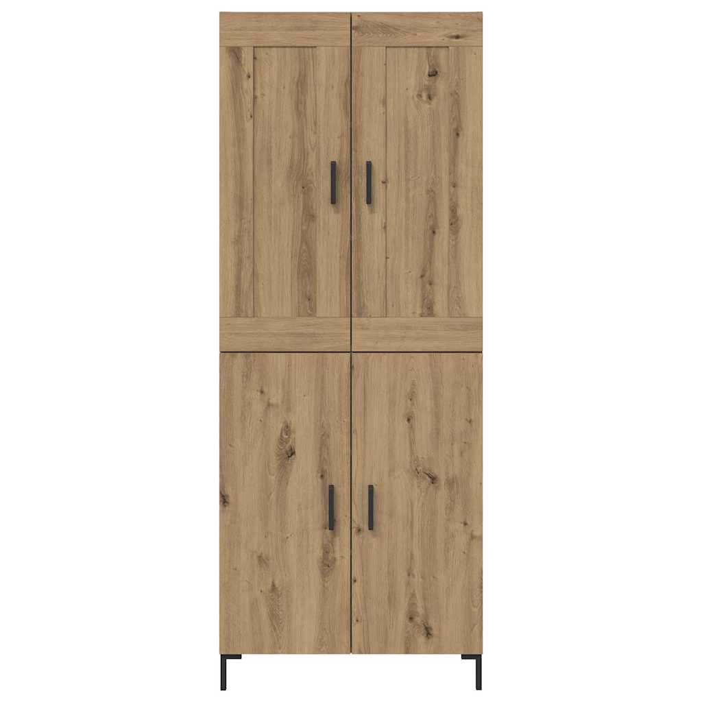 Hoge kast 2 pcs Artisan Eiken 69,5 x 34 x 180 cm Bewerkt hout is nu te koop bij PeponiXL, paradijselijk wonen!