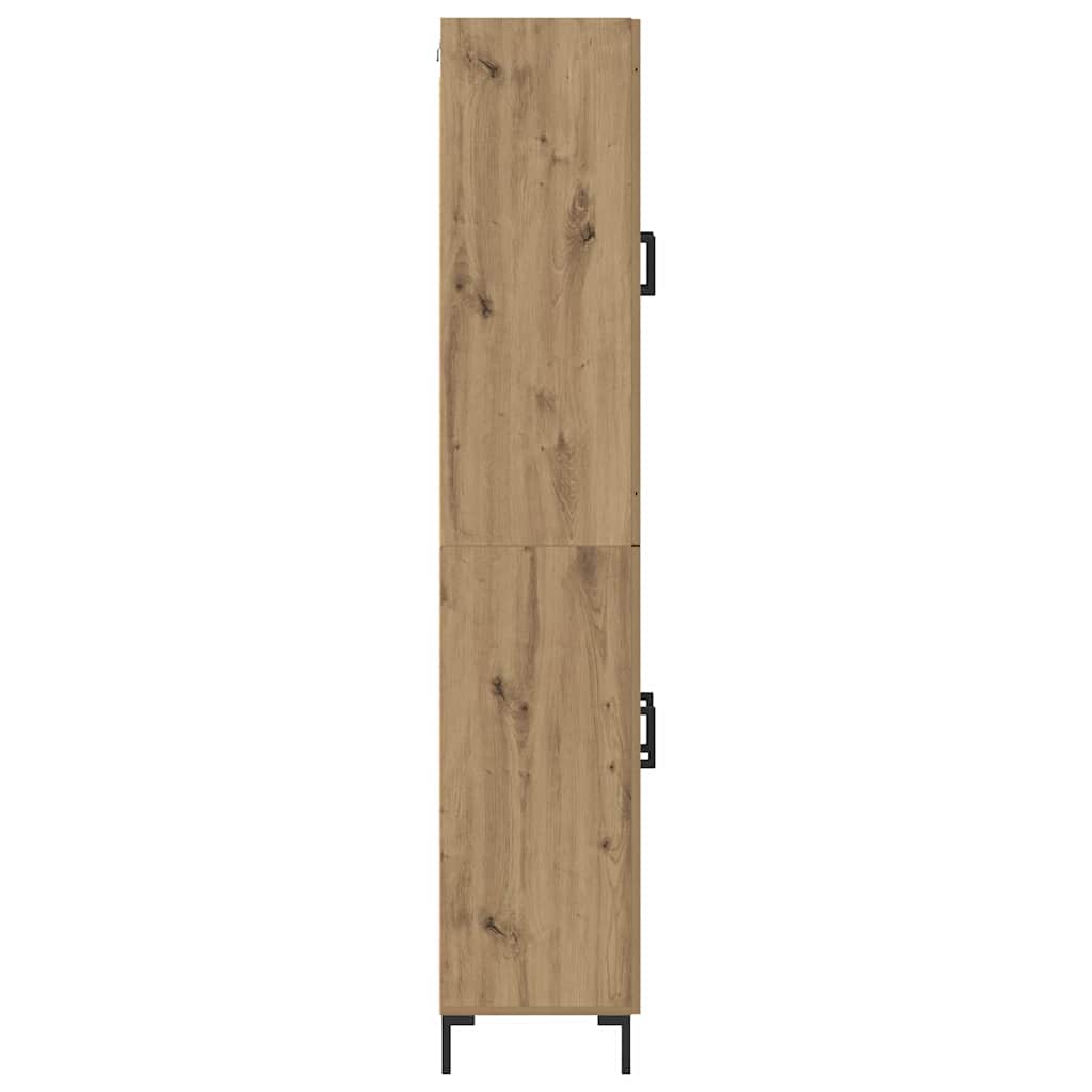 Hoge kast 2 pcs Artisan Eiken 69,5 x 34 x 180 cm Bewerkt hout is nu te koop bij PeponiXL, paradijselijk wonen!