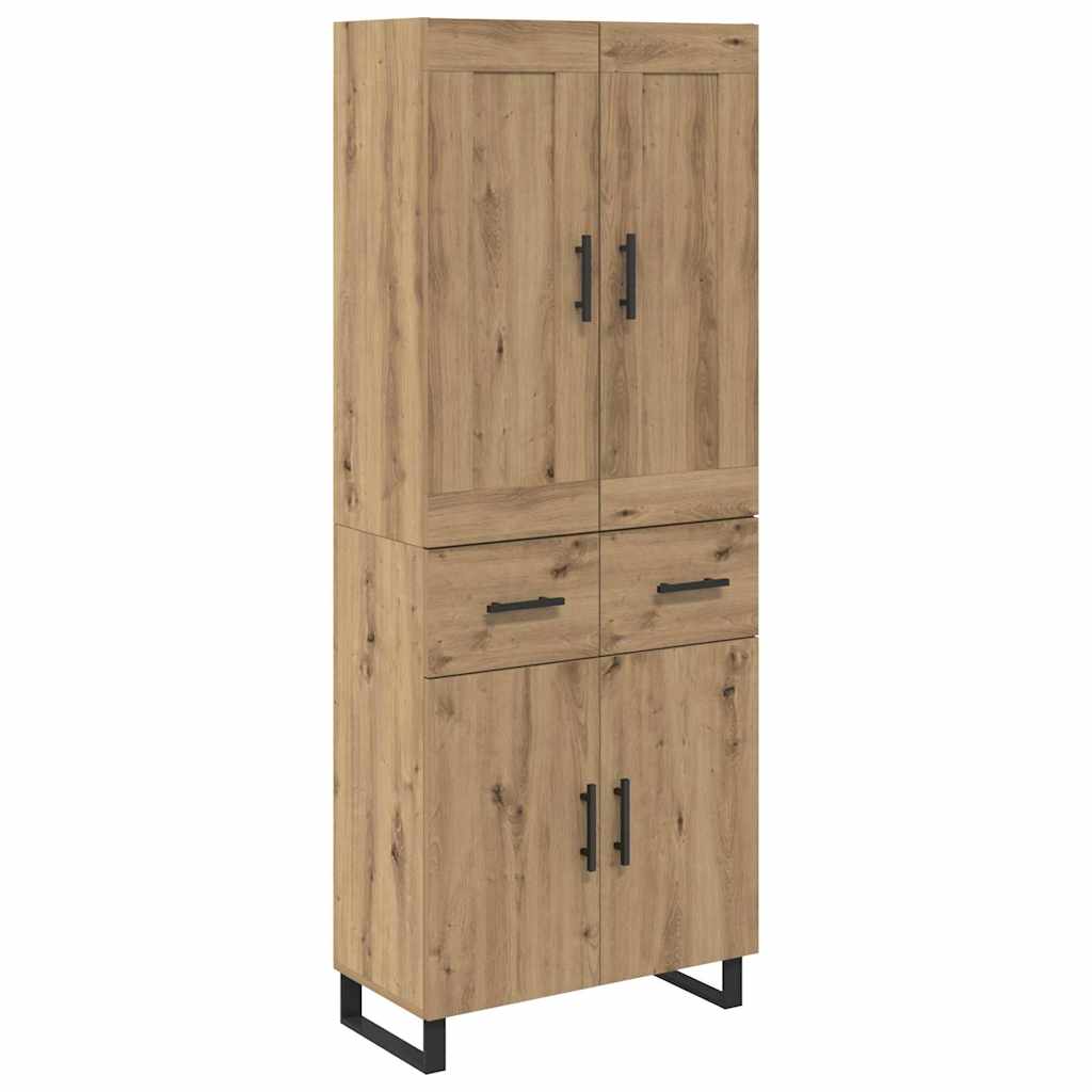 Hoge kast Artisan Eiken 69,5 x 34 x 180 cm Bewerkt hout is nu te koop bij PeponiXL, paradijselijk wonen!