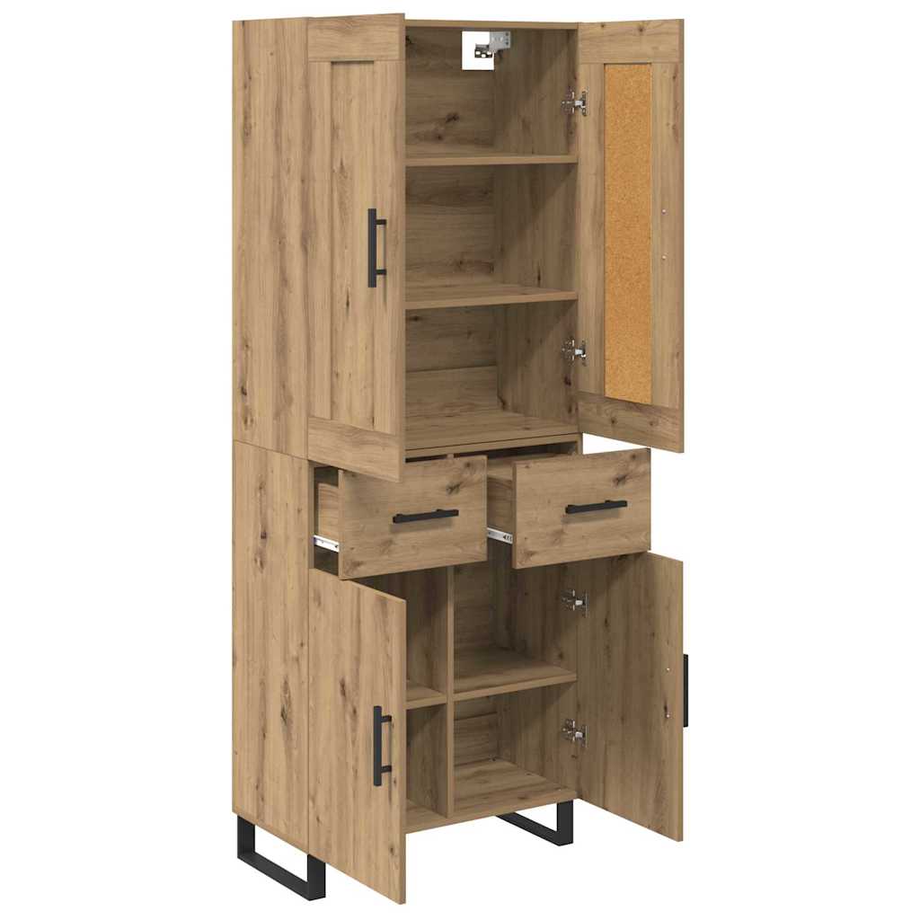 Hoge kast Artisan Eiken 69,5 x 34 x 180 cm Bewerkt hout is nu te koop bij PeponiXL, paradijselijk wonen!