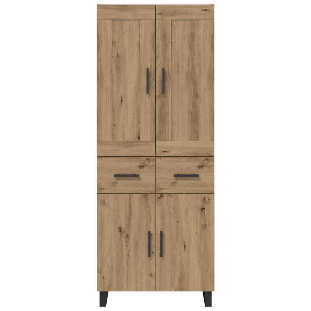 Hoge kast Artisan Eiken 69,5 x 34 x 180 cm Bewerkt hout is nu te koop bij PeponiXL, paradijselijk wonen!