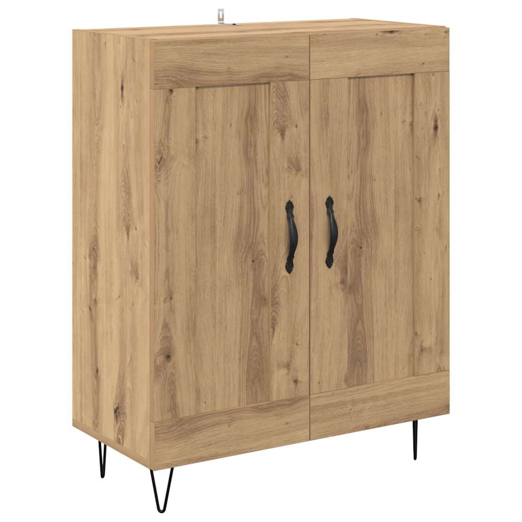 Hoge kast 2 pcs Artisan Eiken Geëngineerd hout en glas is nu te koop bij PeponiXL, paradijselijk wonen!