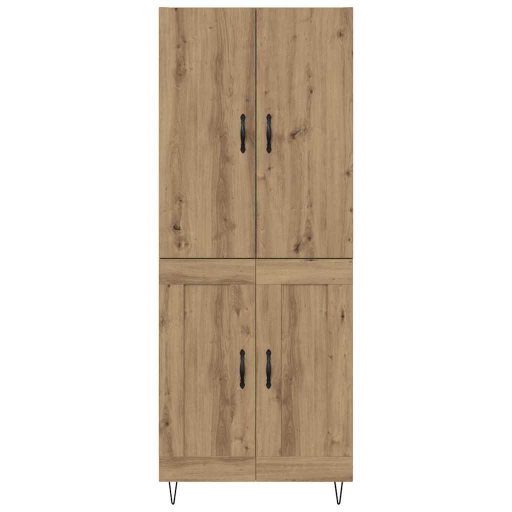 Hoge kast 2 pcs Artisan Eiken Geëngineerd hout en glas is nu te koop bij PeponiXL, paradijselijk wonen!