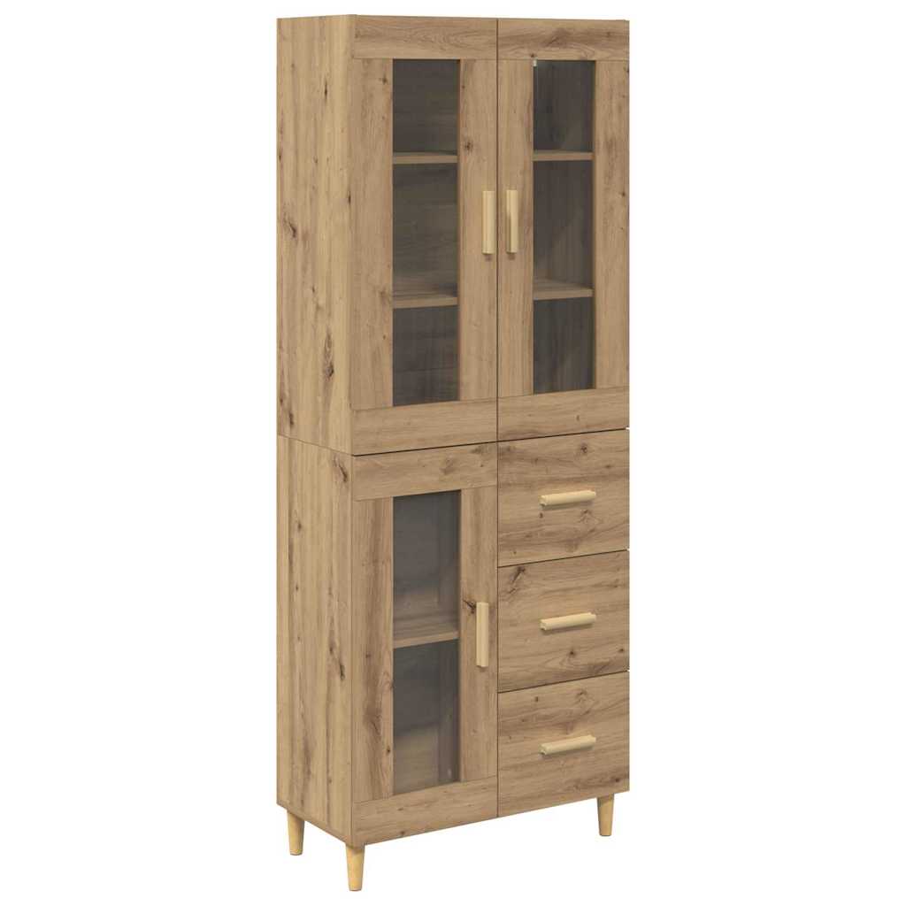 Hoge kast Artisan Eiken 69,5 x 34 x 180 cm Bewerkt hout is nu te koop bij PeponiXL, paradijselijk wonen!