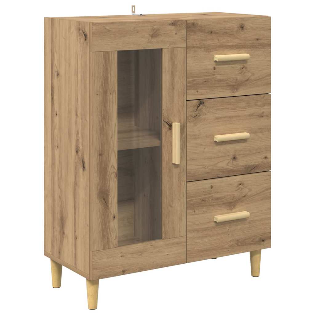 Hoge kast Artisan Eiken 69,5 x 34 x 180 cm Bewerkt hout is nu te koop bij PeponiXL, paradijselijk wonen!