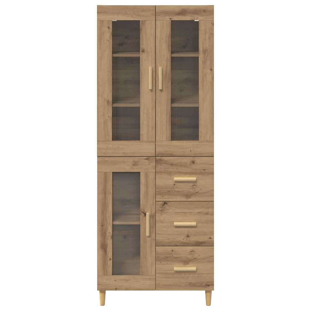 Hoge kast Artisan Eiken 69,5 x 34 x 180 cm Bewerkt hout is nu te koop bij PeponiXL, paradijselijk wonen!