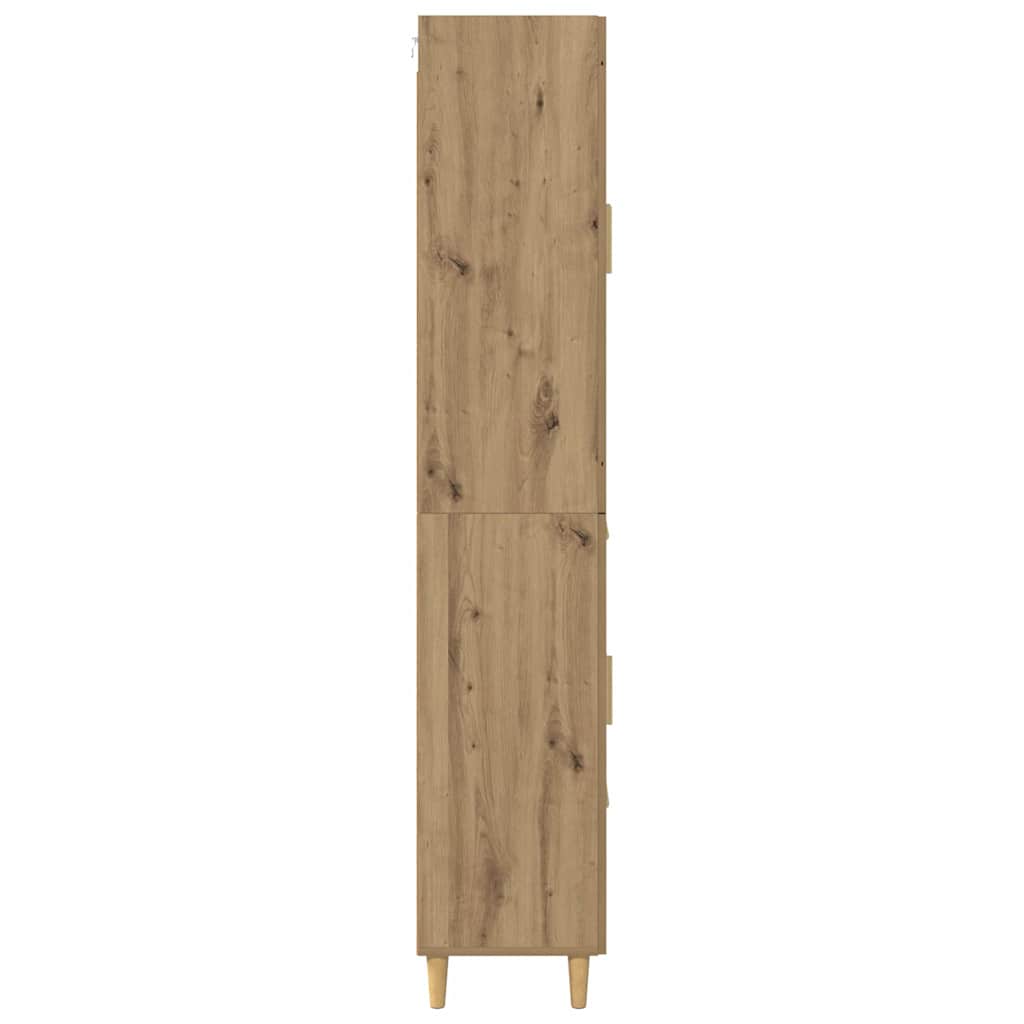 Hoge kast Artisan Eiken 69,5 x 34 x 180 cm Bewerkt hout is nu te koop bij PeponiXL, paradijselijk wonen!