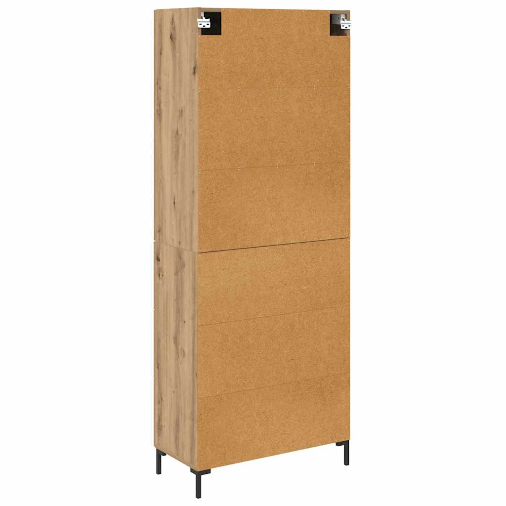 Hoge kast met lade 2 pcs Artisan Eiken Bewerkt hout is nu te koop bij PeponiXL, paradijselijk wonen!