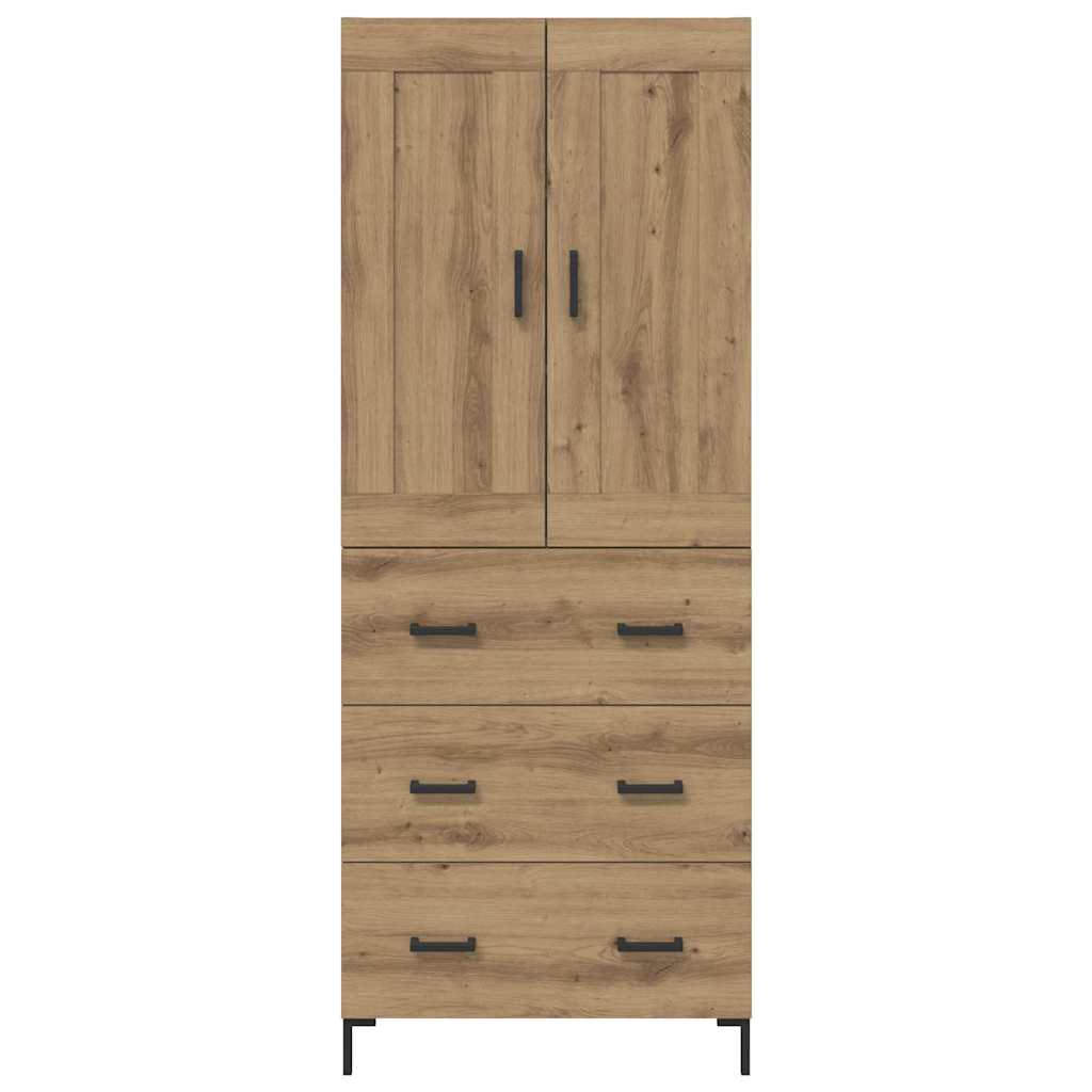 Hoge kast met lade 2 pcs Artisan Eiken Bewerkt hout is nu te koop bij PeponiXL, paradijselijk wonen!