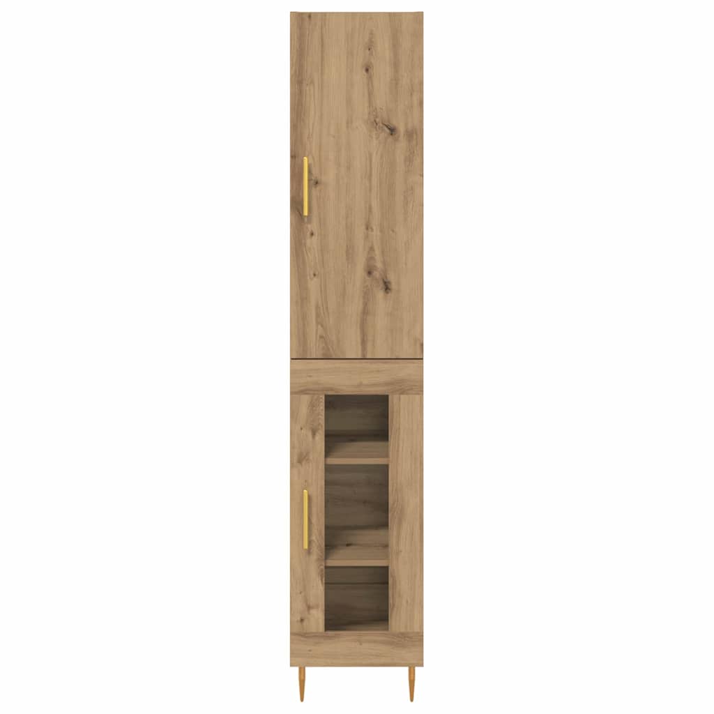 Hoge kast 2 pcs Artisan Eiken Bewerkt hout is nu te koop bij PeponiXL, paradijselijk wonen!