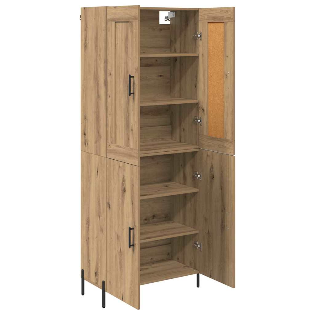 Hoge kast 2 pcs Artisan Eiken 69,5 x 34 x 180 cm Bewerkt hout is nu te koop bij PeponiXL, paradijselijk wonen!