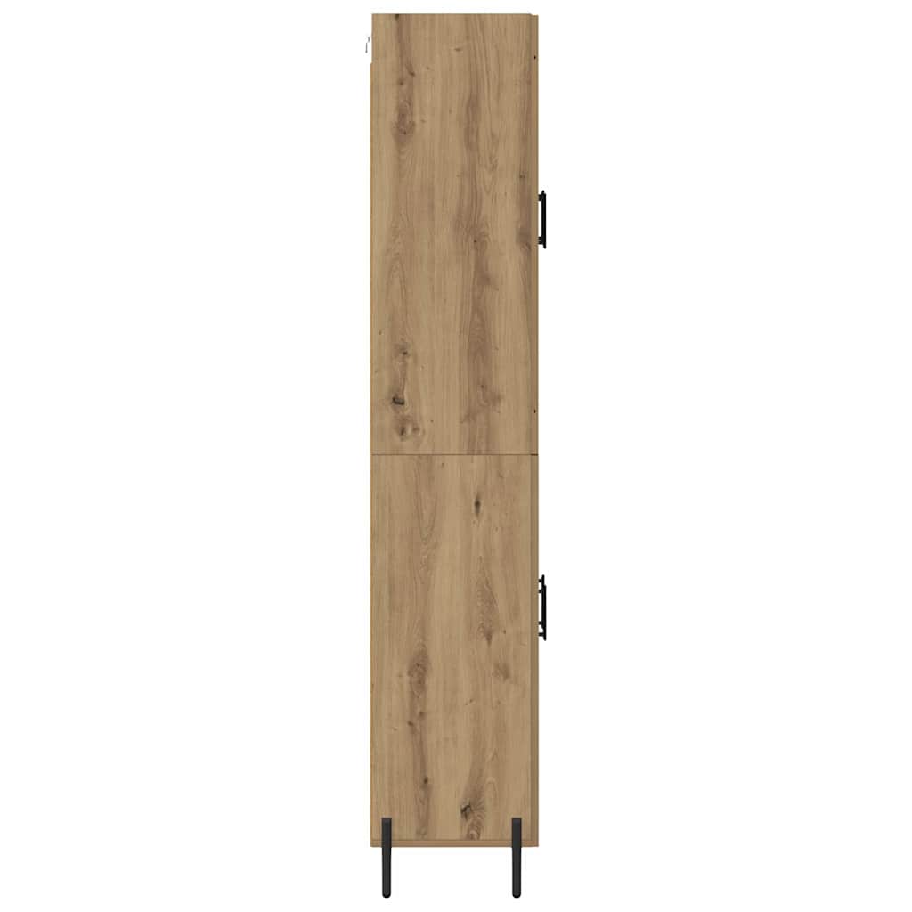 Hoge kast 2 pcs Artisan Eiken 69,5 x 34 x 180 cm Bewerkt hout is nu te koop bij PeponiXL, paradijselijk wonen!
