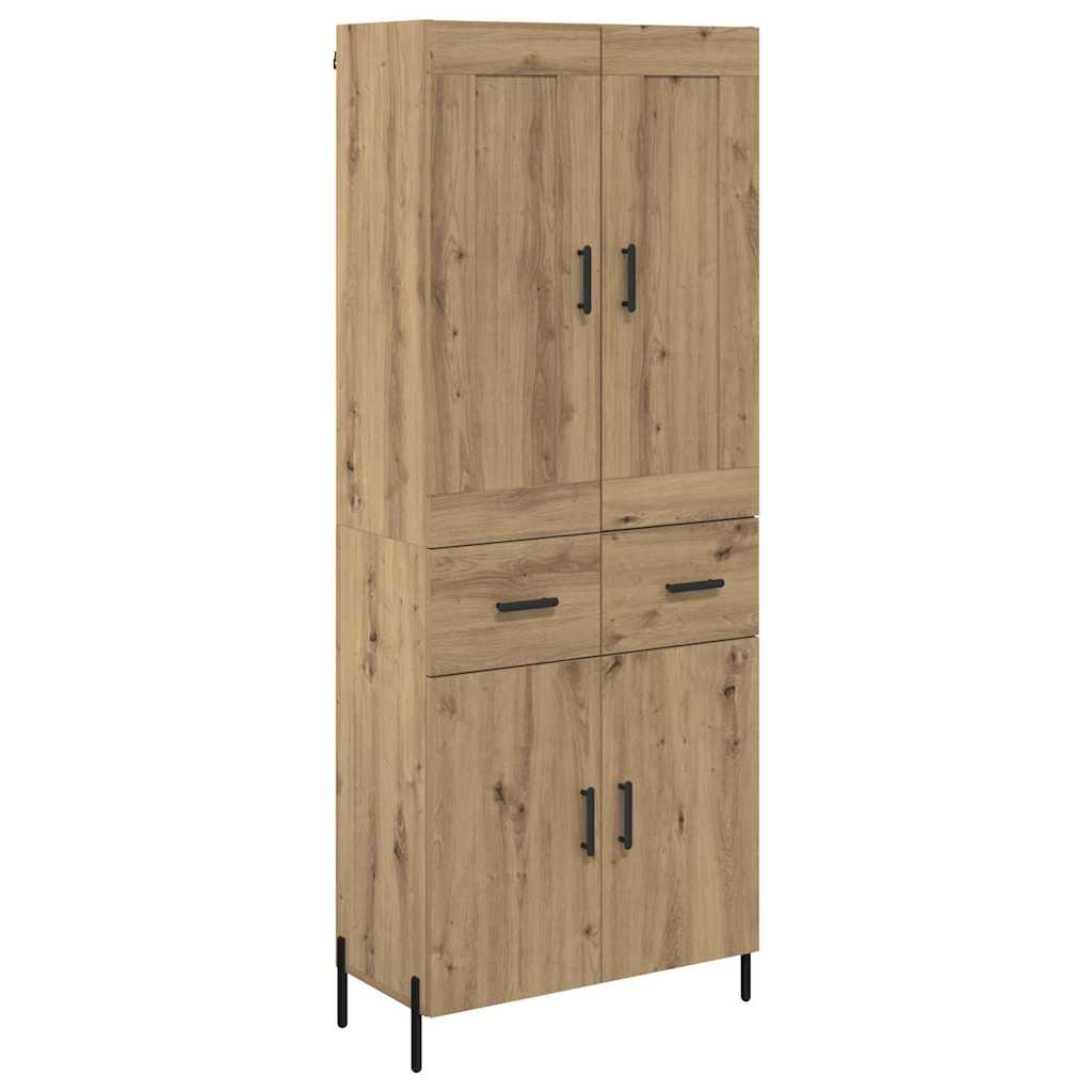 Hoge kast 2 pcs Artisan Eiken 69,5 x 34 x 180 cm Bewerkt hout is nu te koop bij PeponiXL, paradijselijk wonen!
