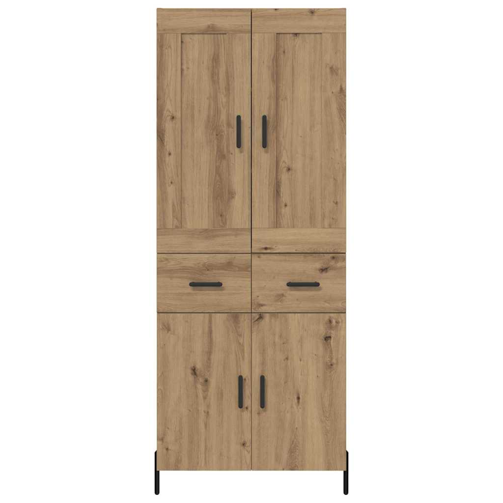 Hoge kast 2 pcs Artisan Eiken 69,5 x 34 x 180 cm Bewerkt hout is nu te koop bij PeponiXL, paradijselijk wonen!