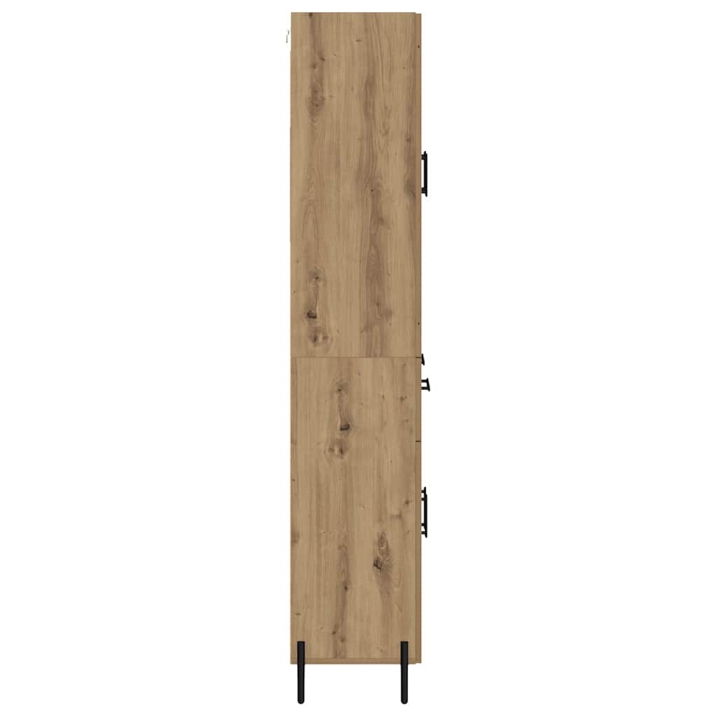 Hoge kast 2 pcs Artisan Eiken 69,5 x 34 x 180 cm Bewerkt hout is nu te koop bij PeponiXL, paradijselijk wonen!